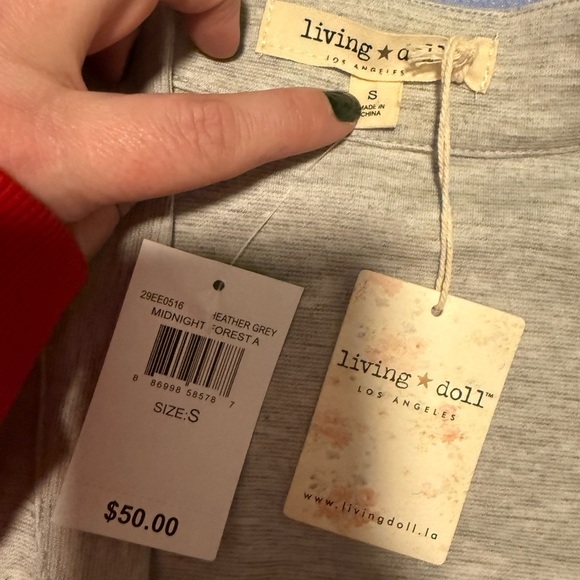 Living Doll Gray Jacket with Cream Accents - Picture 6 of 6